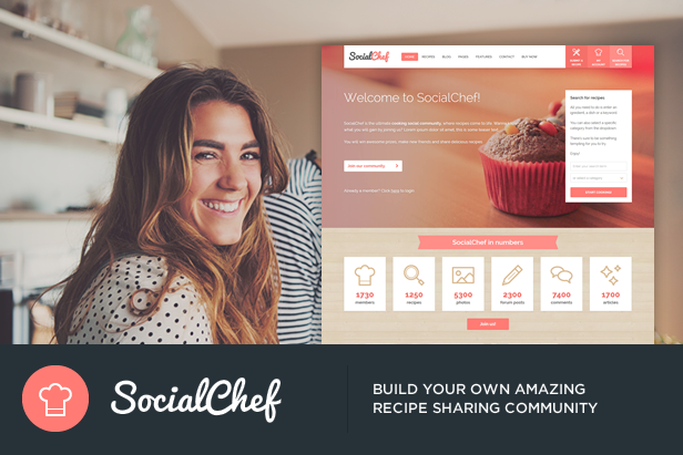 SocialChef - Social Recipe WordPress Theme
