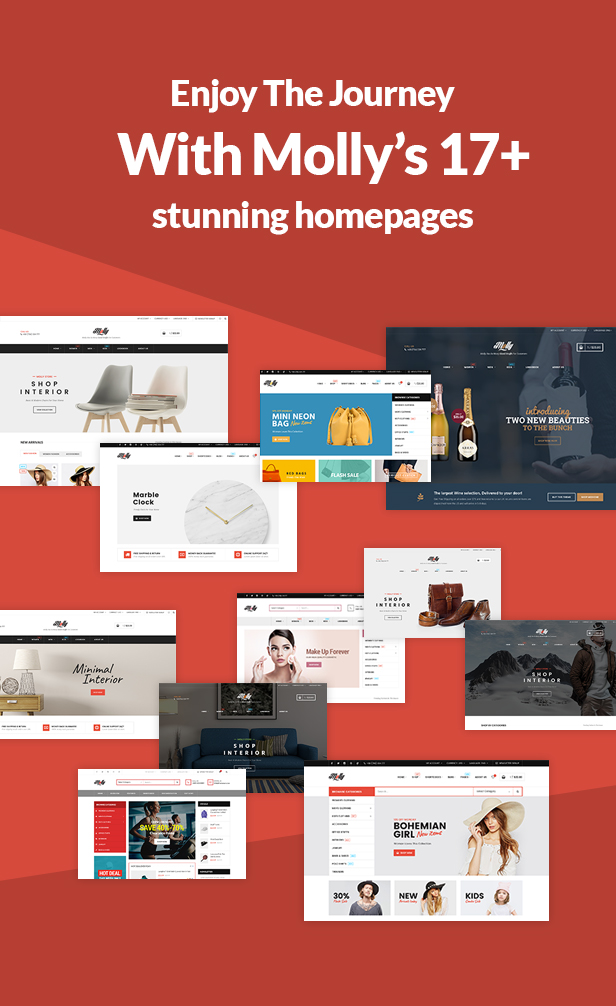 Fashion Store WooCommerce WP Theme - 17+ Stunning Homepages