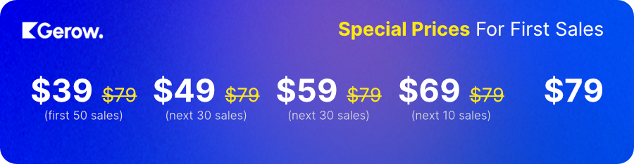 Special Prices for First Sales