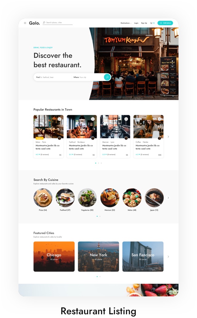 Restaurant Listing WordPress Theme