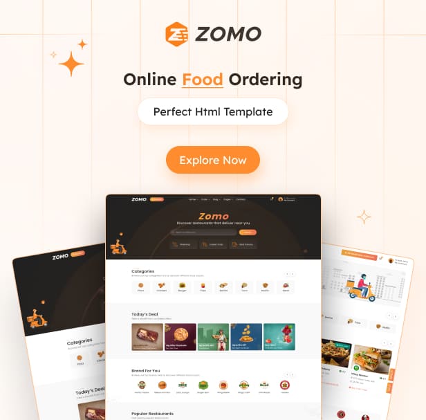Zomo – Online Food Delivery Html Template