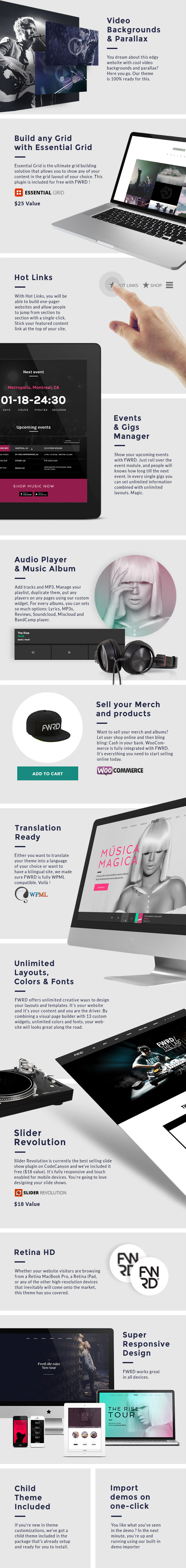 FWRD - Music Band & Musician WordPress Theme