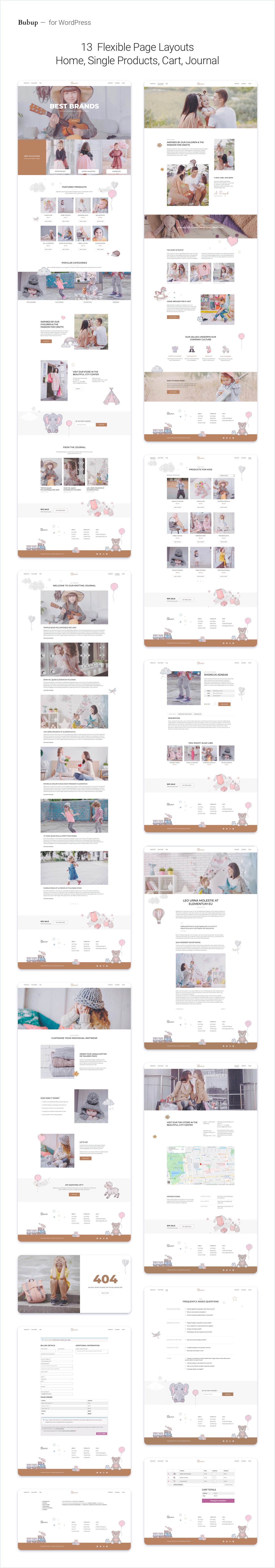 Bubup Elementor Template Kit Presentation