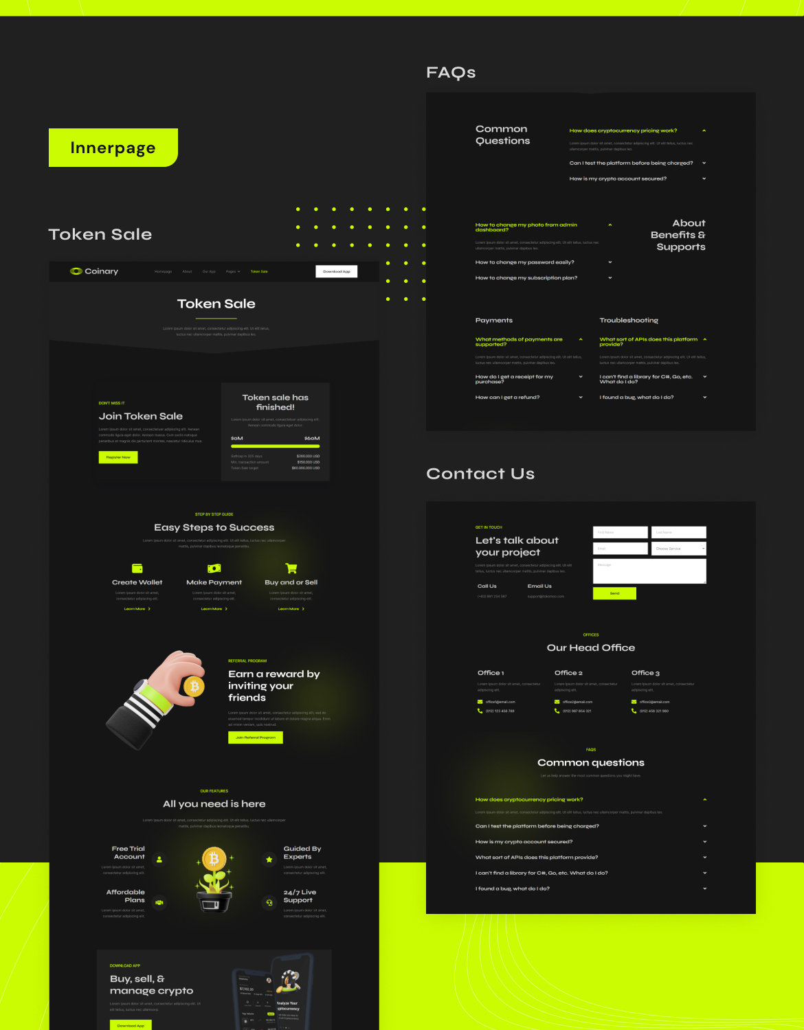 Coinary - Blockchain Cryptocurrency & Bitcoin Elementor Template Kit - 5