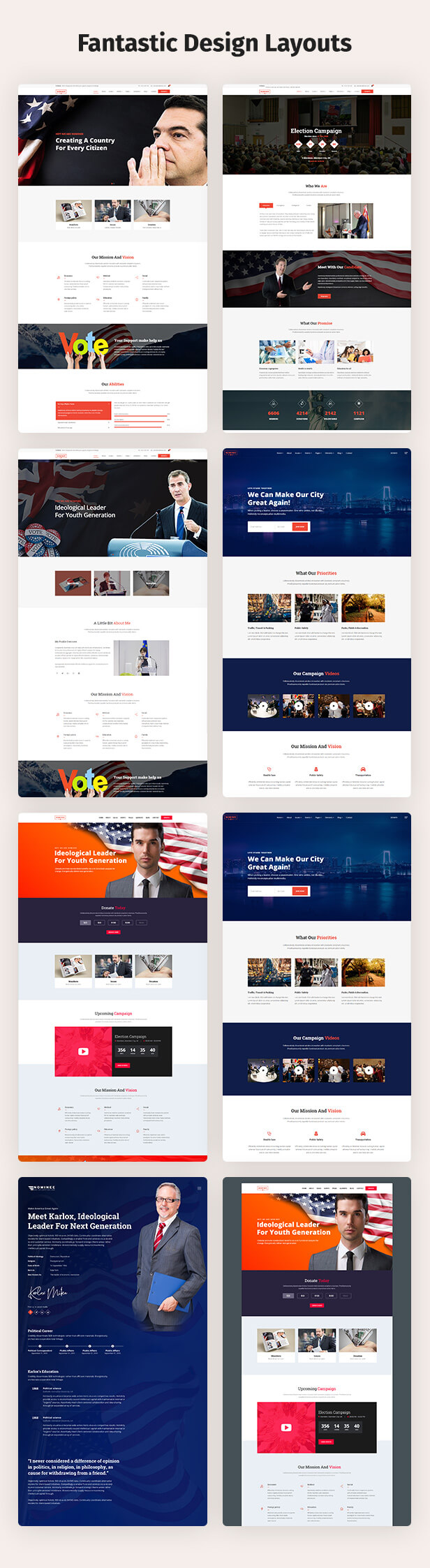 Political WordPress Theme Home Variation