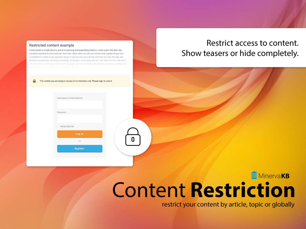 MinervaKB Content Restriction feature