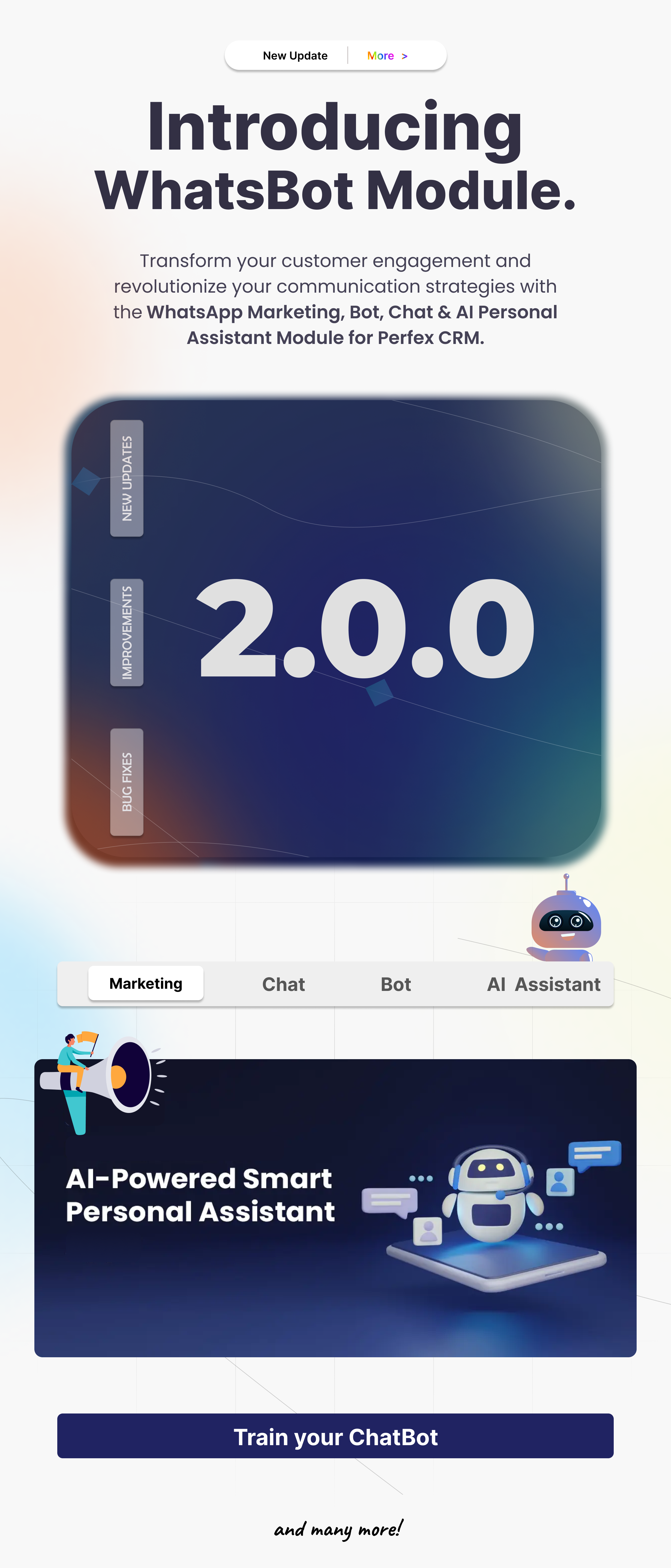 WhatsBot - WhatsApp Marketing, Bot, Chat & AI Personal Assistant Module for Perfex CRM - 1