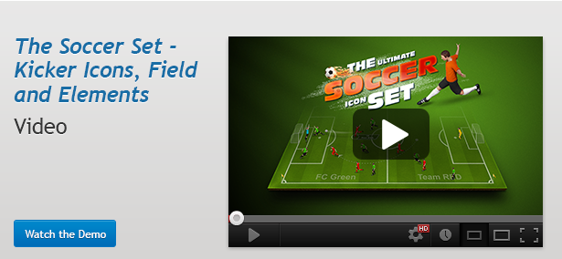 The Soccer Set - Kicker Icons, Field and Elements - 3