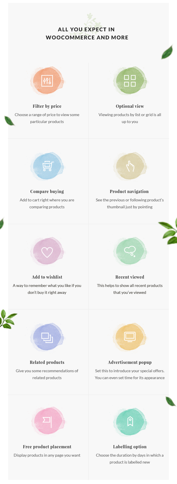 Organic Store WordPress theme - WooCommerce integrated