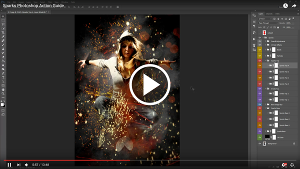 Sparks Photoshop Action - 1