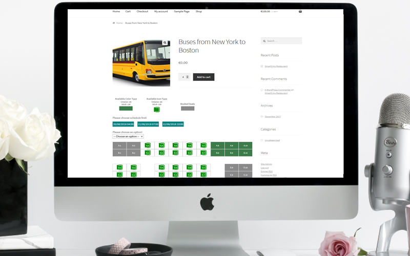 Đặt vé xe buýt với đặt chỗ cho WooCommerce - 1