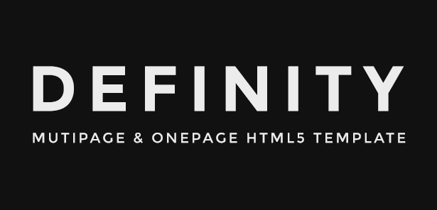 Definity - Multipurpose One/Multi Page HTML5 Template