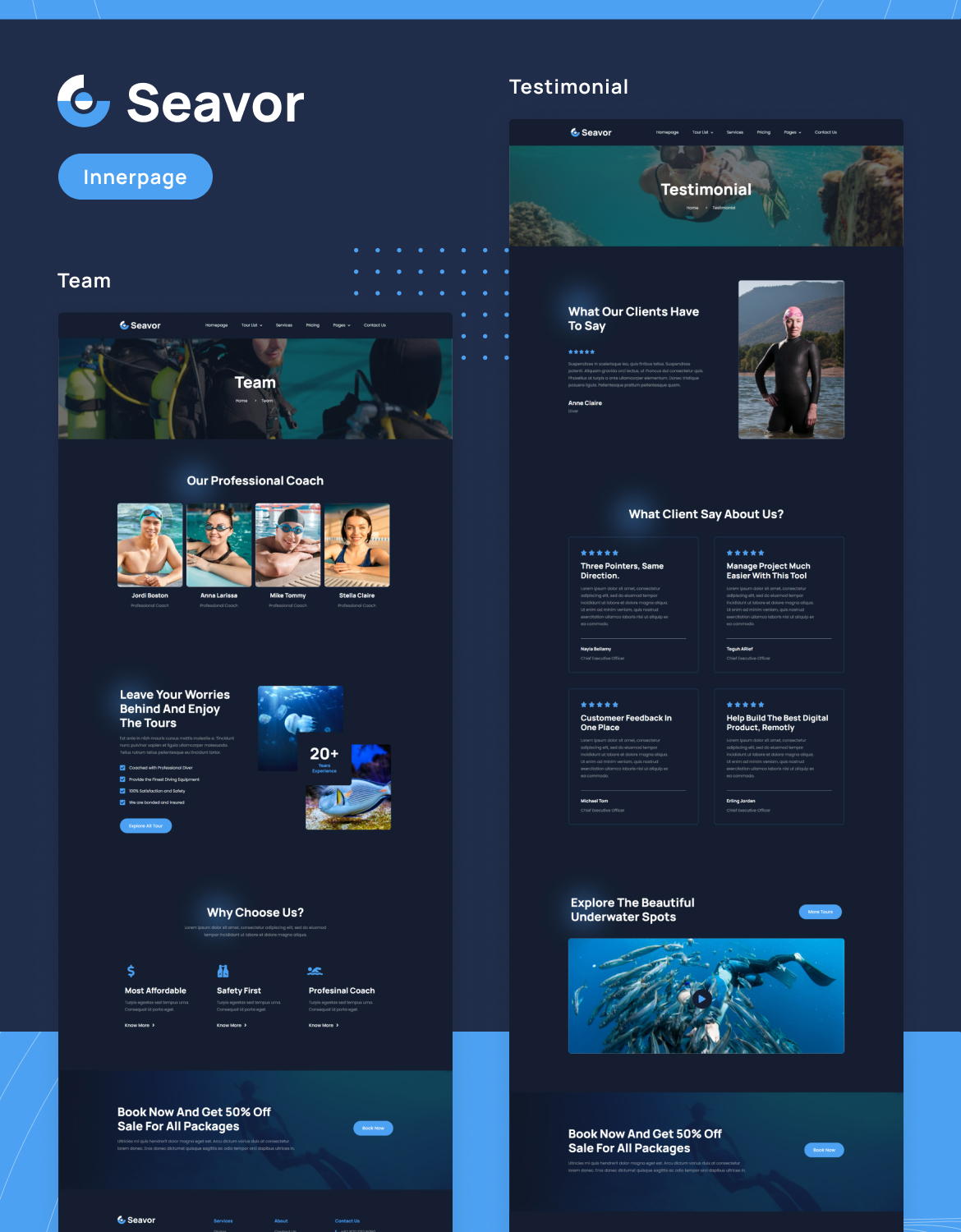 Seavor | Sea Adventure & Travel Elementor Template Kit - 4