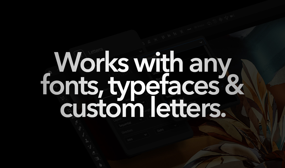 Letterra Photoshop Plug-in for letters and font animation - 3