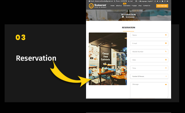 OpenCart Restaurant Theme Table Reservation