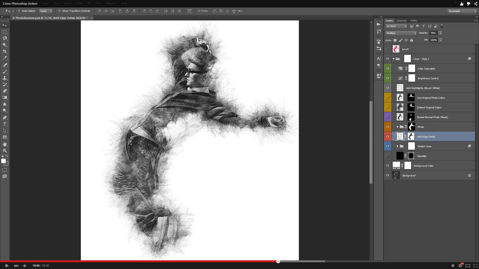 Lines Photoshop Action - 1