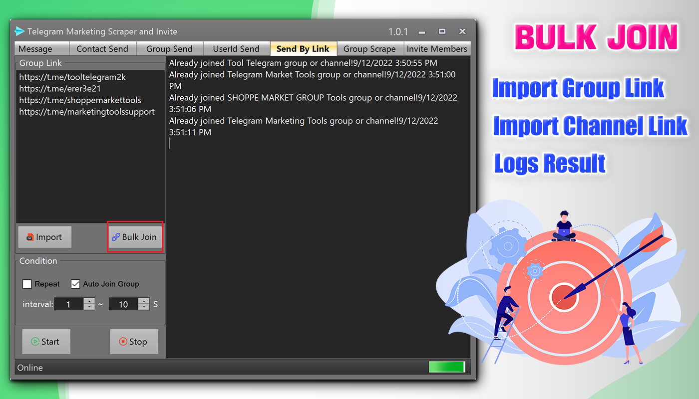 Telegram Marketing Scraper and Invite |Group|Channel|Users|Bulk Sender 5.0.1