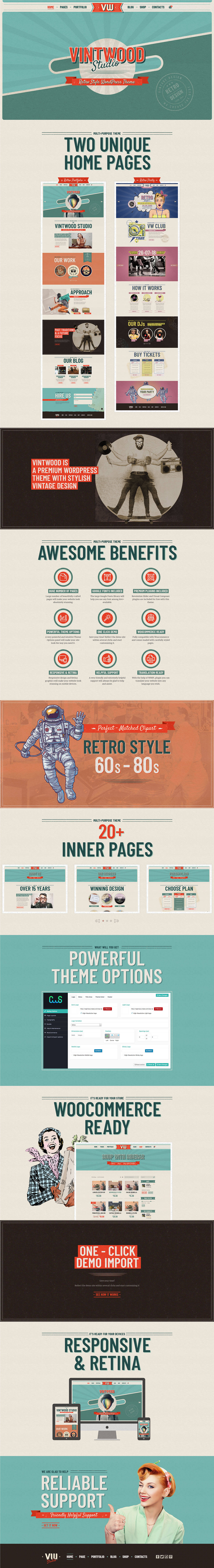 VintWood - a Vintage, Retro WordPress Theme