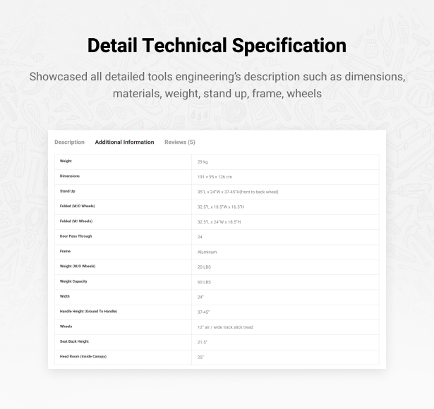Allegro Equipment Elementor WordPress Theme Technical Specification