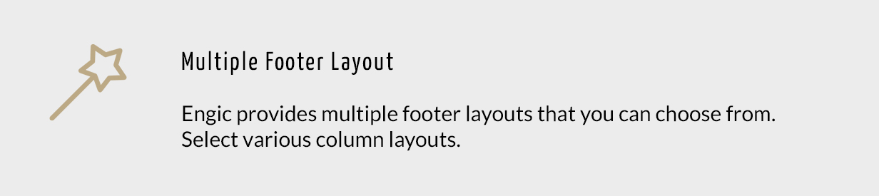 Multiple Footer Layout