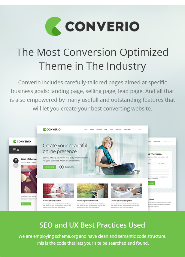 Converio - Responsive Multi-Purpose WordPress Theme by ThemeMotive