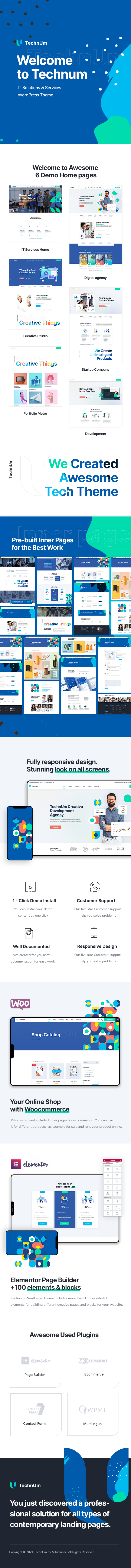 Technum | Digital Agency & Web Design WordPress Theme - 1