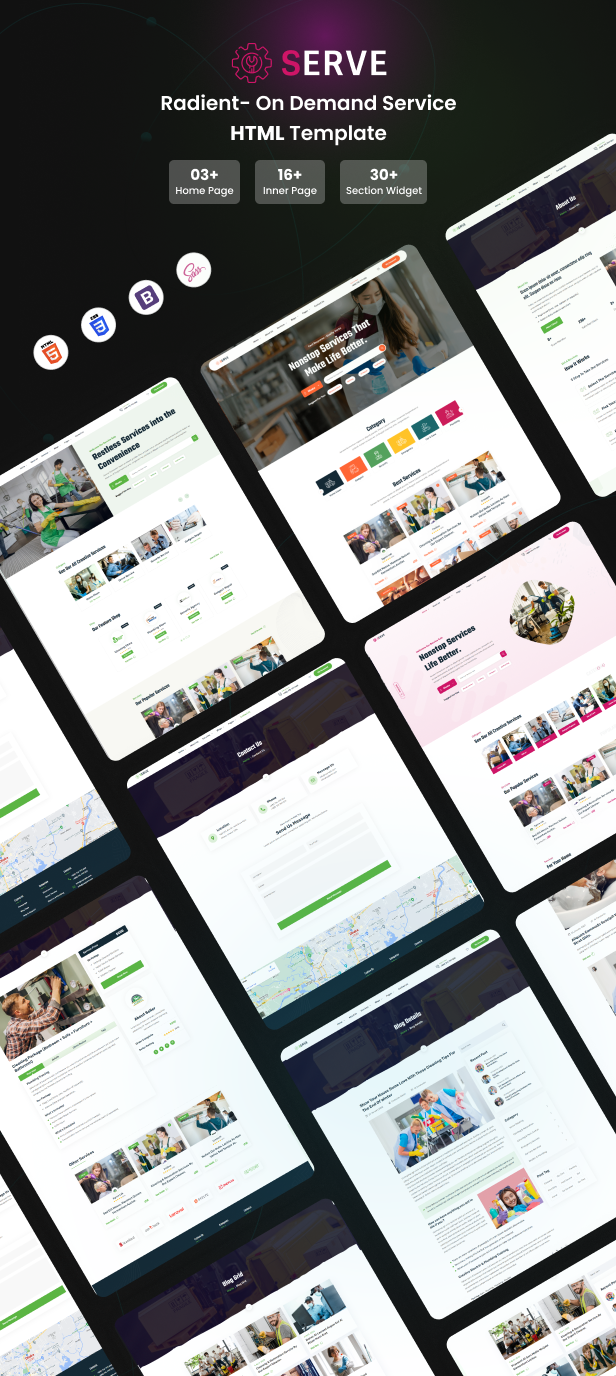 On demand service html template
