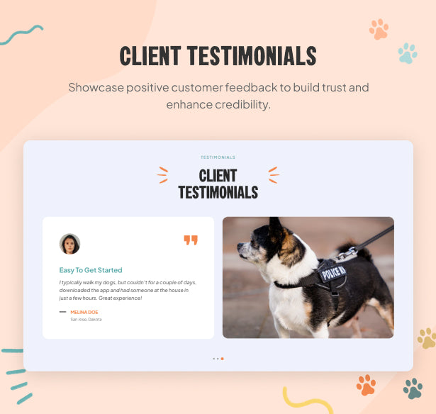 Client testimonials