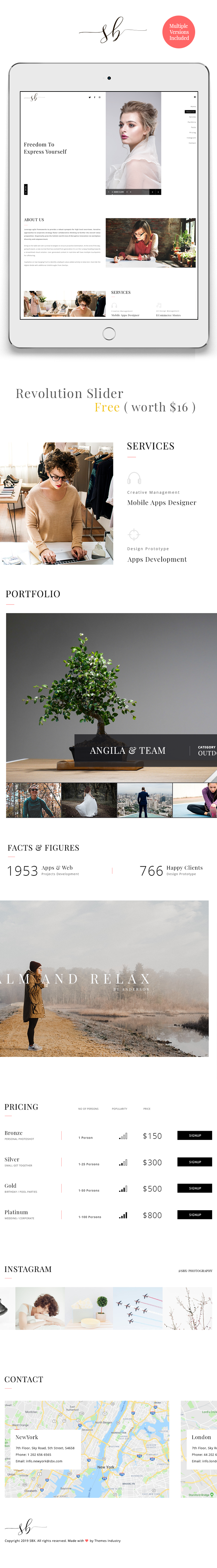 SBX - Minimal HTML5 Portfolio Template - 1