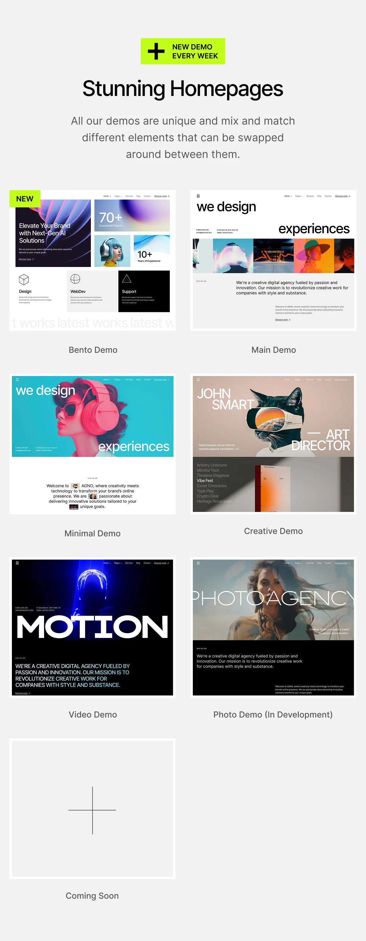 Agno – Creative Portfolio Agency WordPress Theme - 8