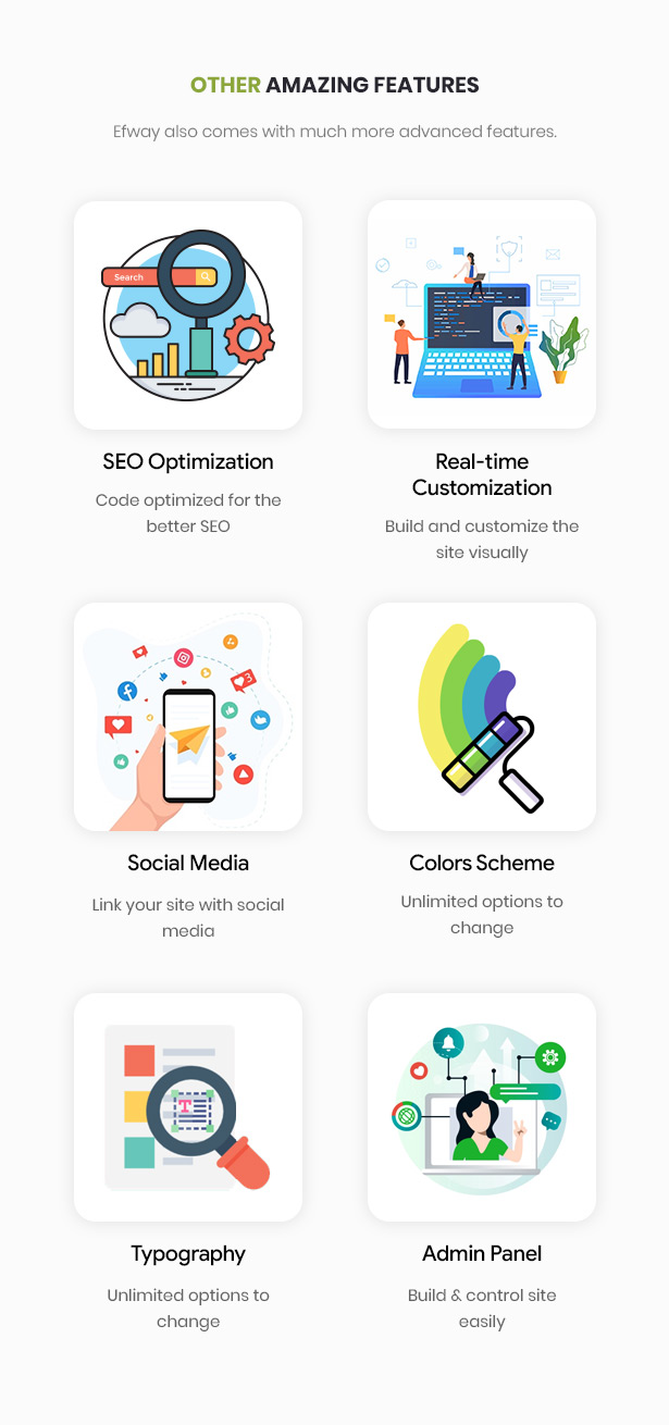 Efway Food WooCommerce theme with highlight features