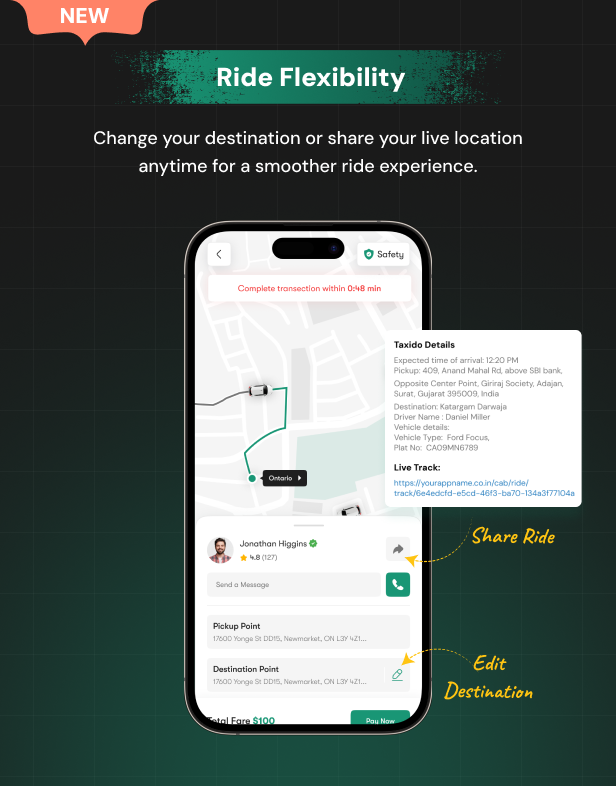 Taxido | Full Solution Taxi Cab Booking with Laravel and React Native