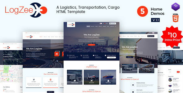 Logzee | Logistics, Transportation, Cargo HTML Template - Business Corporate