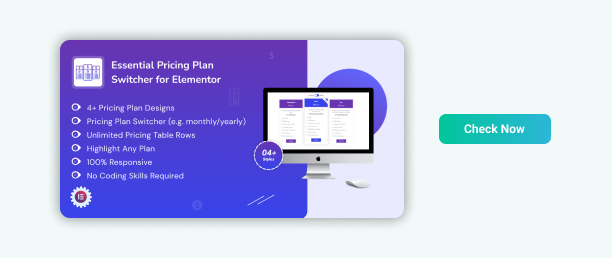 Essential Pricing Plan Switcher for Elementor
