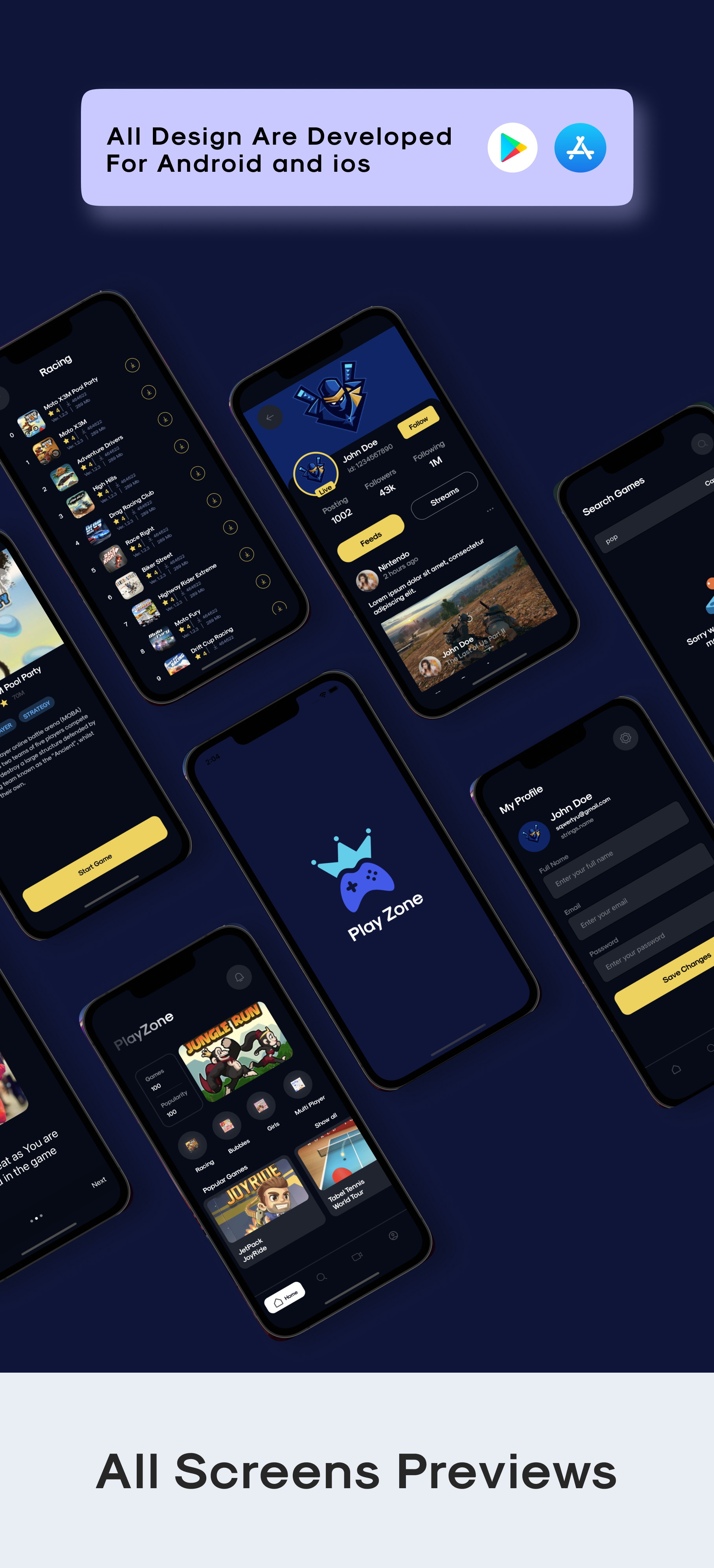 Playzone-Mobile App | React Native CLI by JsmThemes | CodeCanyon