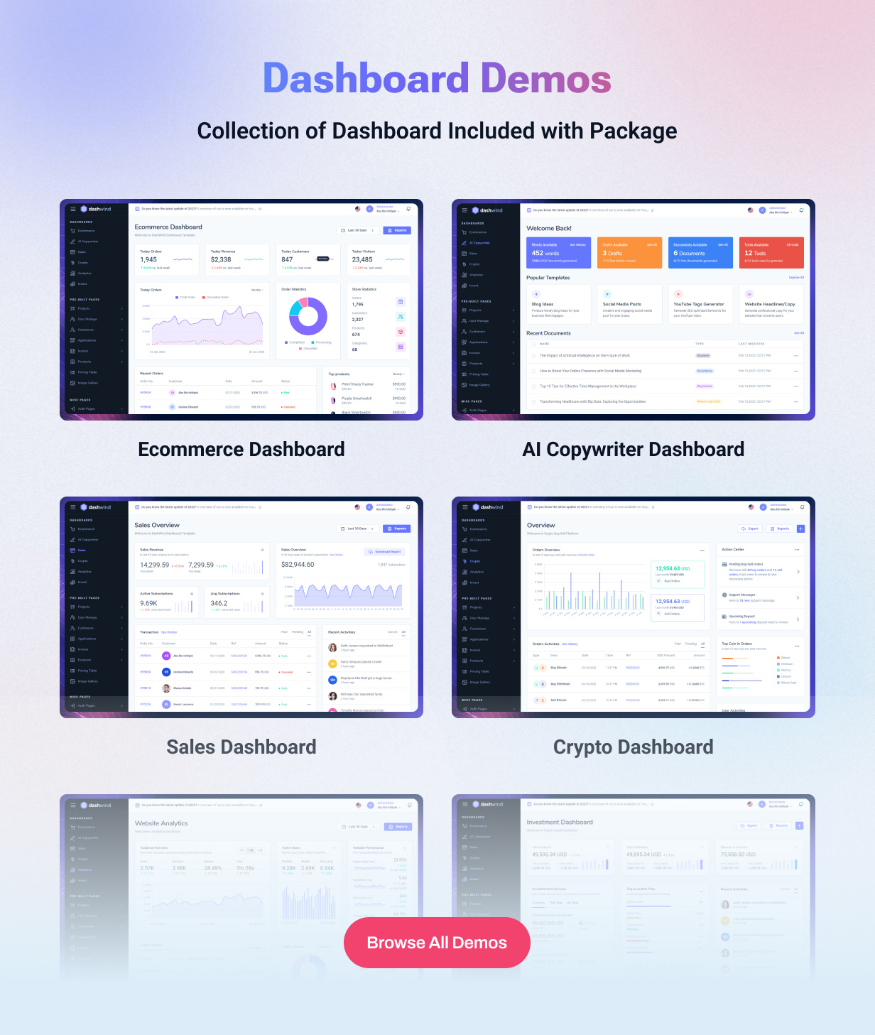 DashWind Dashboard Template