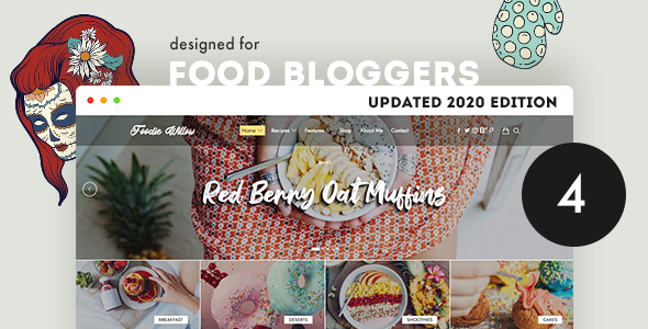 lahanna food blog wordpress theme
