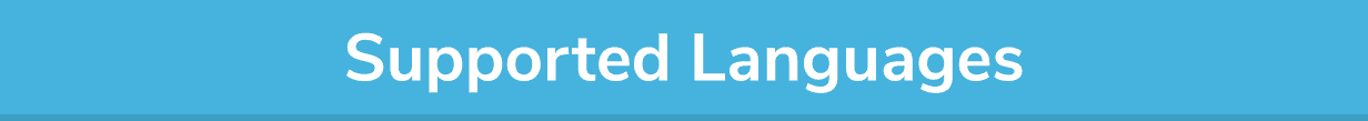 Supported Languages