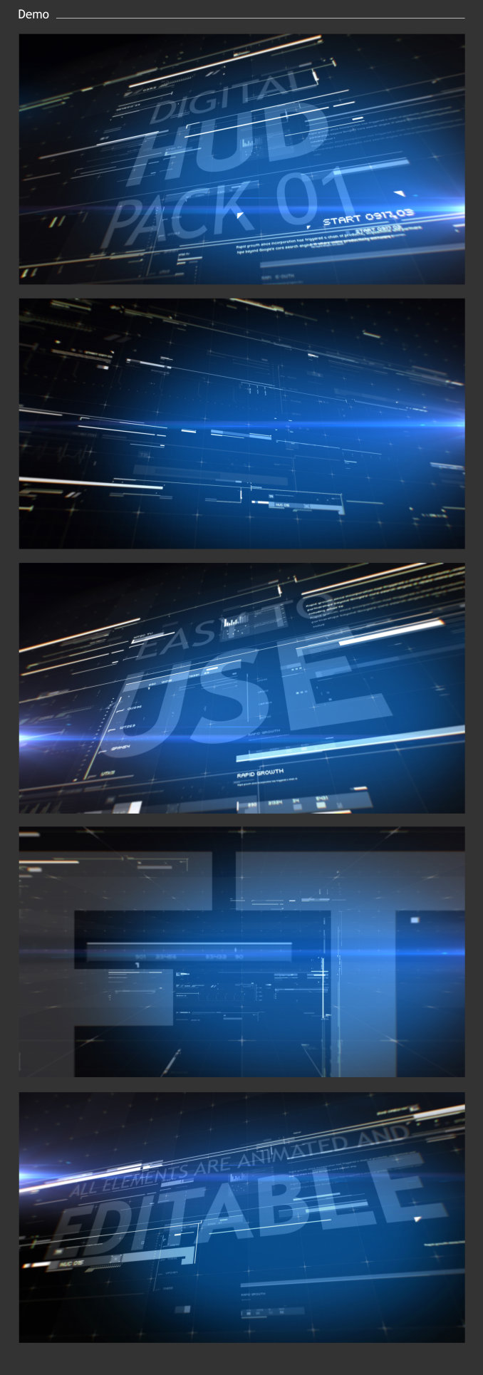 download free after effects hud pack