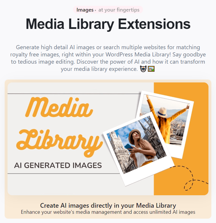 Media Library AI extensions