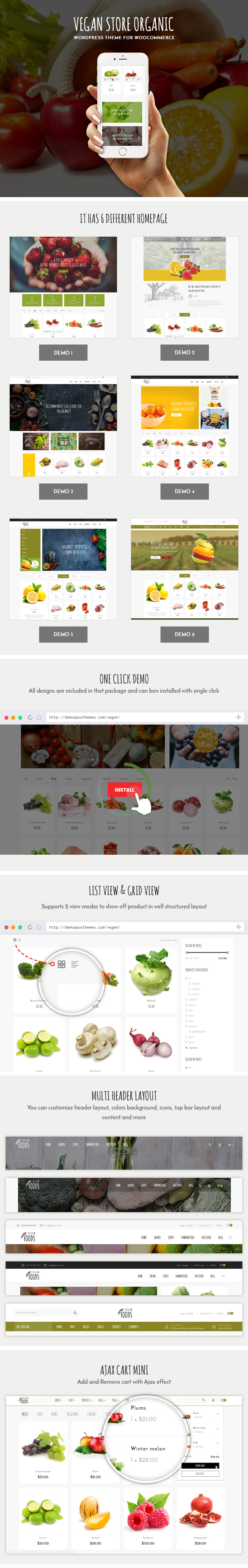 Vegan Food - Organic Store - Farm Responsive Woocommerce WordPress Theme - 1