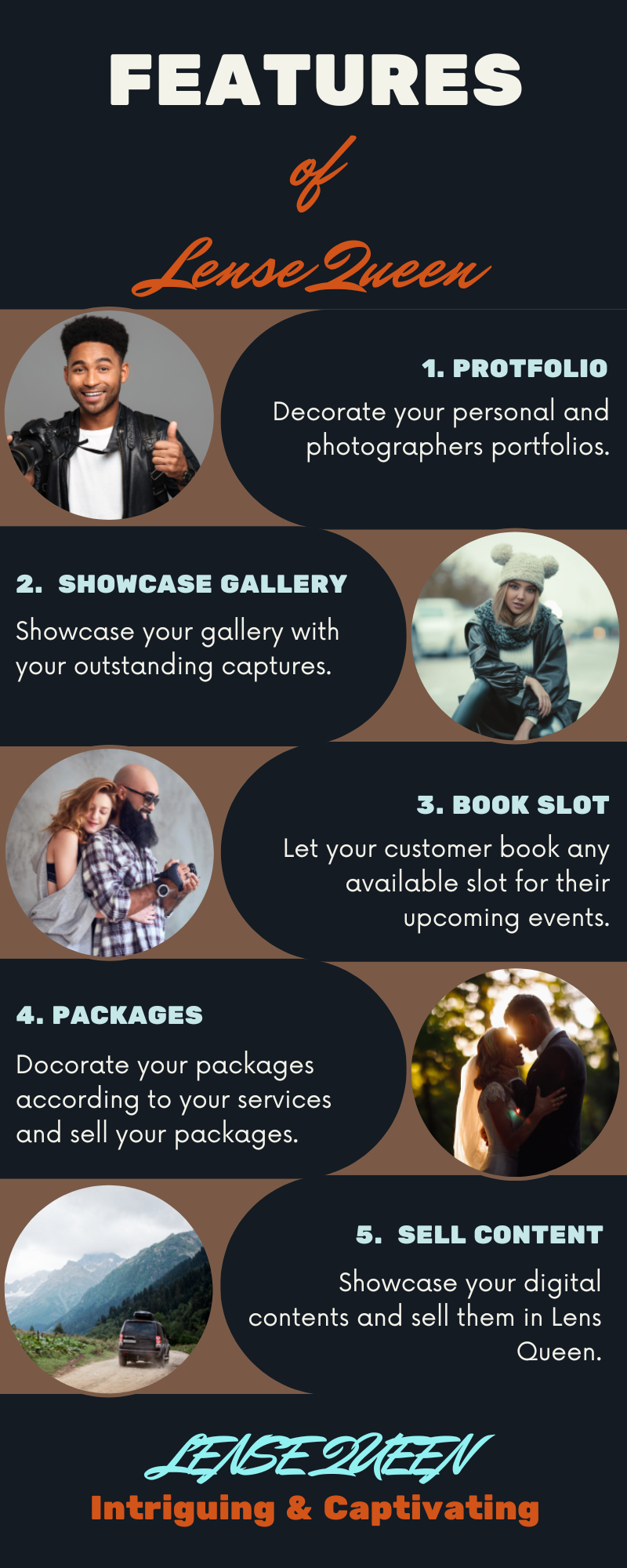 LensQueen - Photographers Portfolio, Booking, and Digital Content Selling Platform - 1