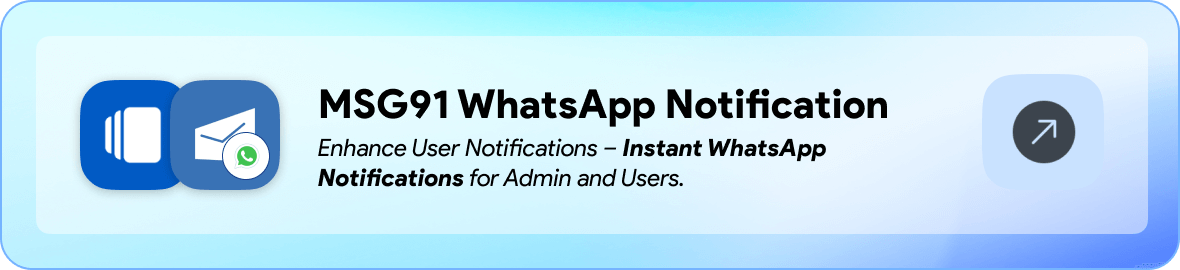 msg91 whatsapp plugin for vcard saas