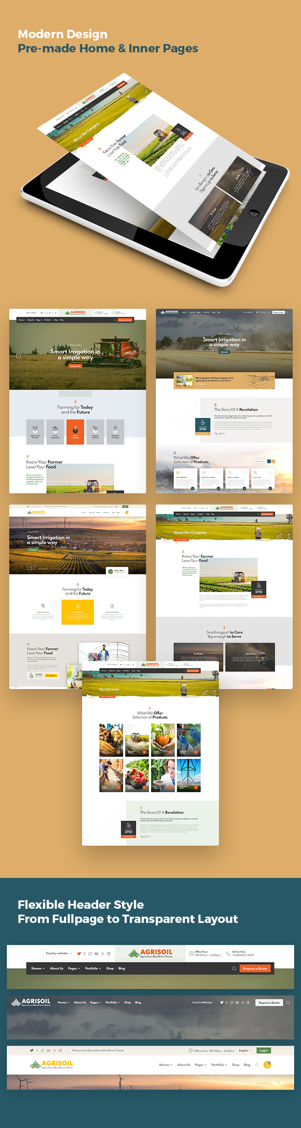 Agrisoil - Agriculture & Organic Farm WordPress Theme