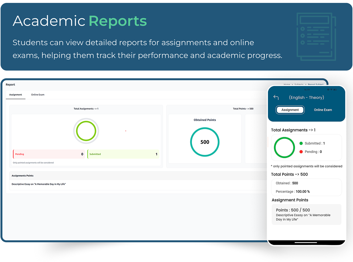 Academic Reports - Online school management software