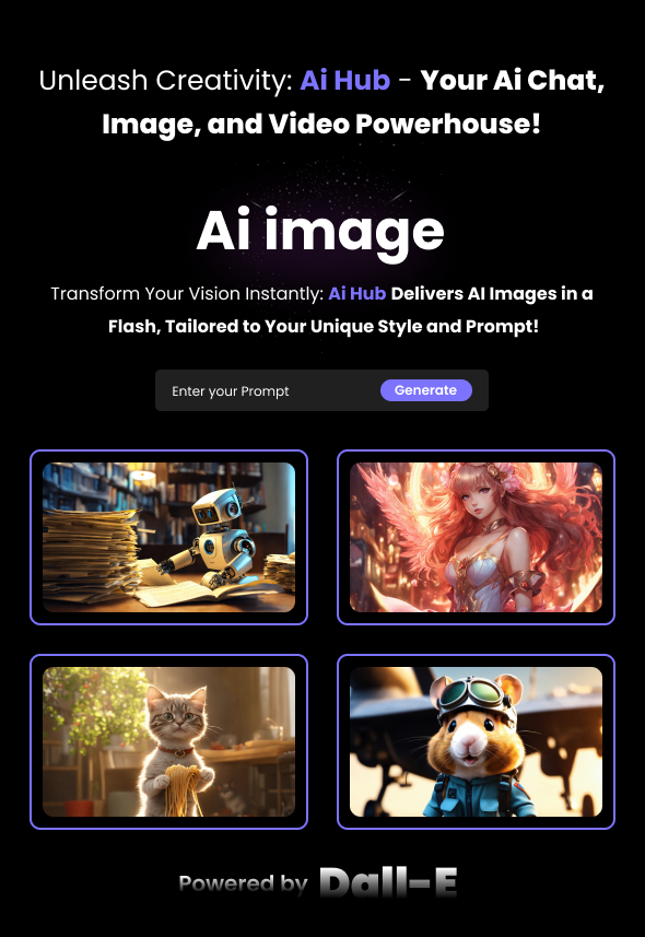 AiHub - Video, Image and Text generative AI mobile app | Flutter based Android, iOS Compatible app - 4
