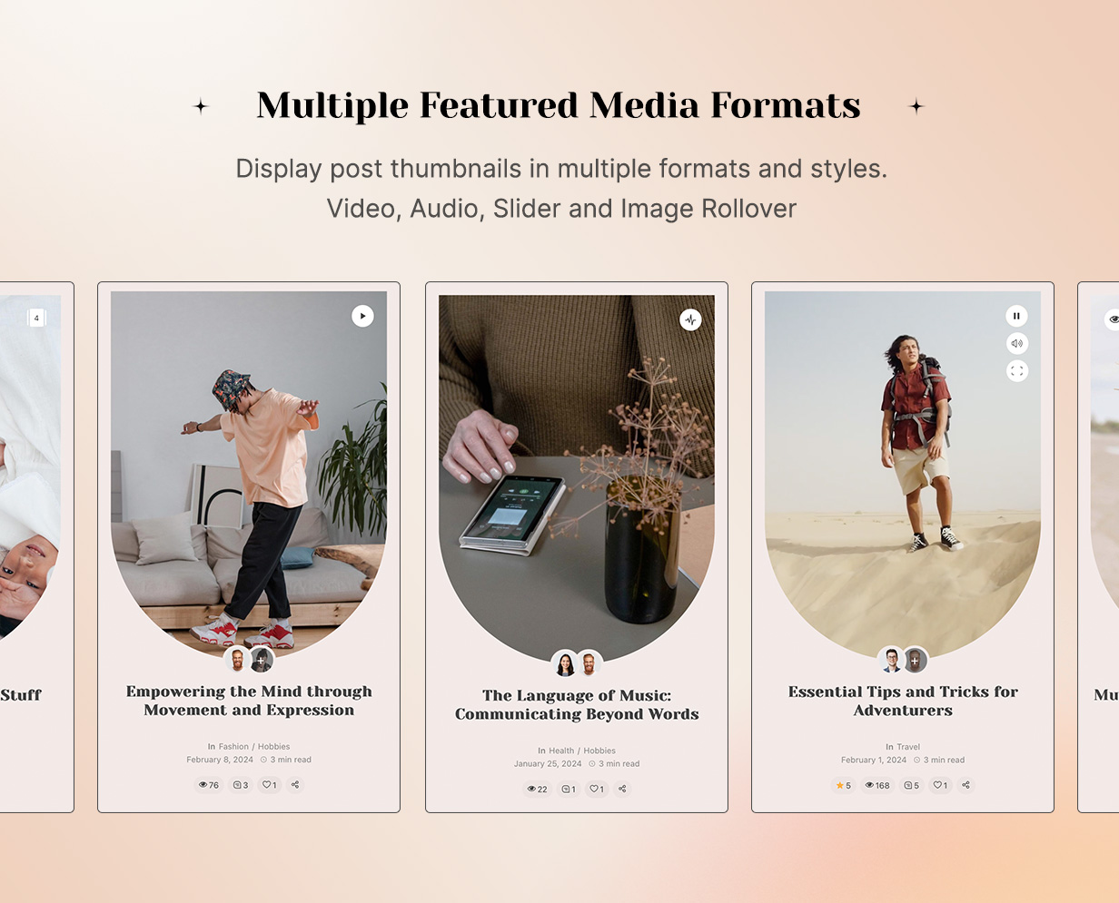 Momelo - Multiple Featured Media Formats