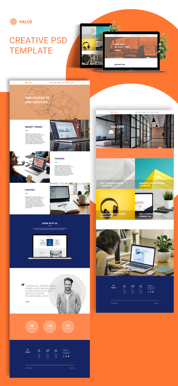 Value - Creative Corporate PSD Template - 1