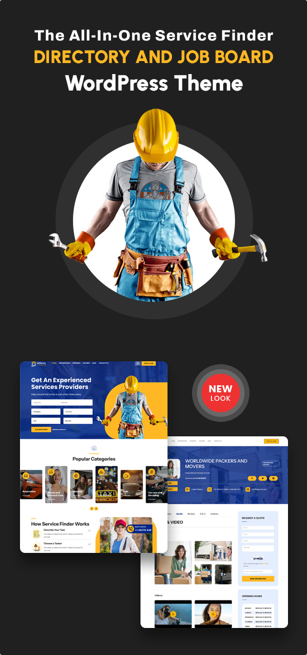 Service Finder - Directory and Job Board WordPress Theme - 1