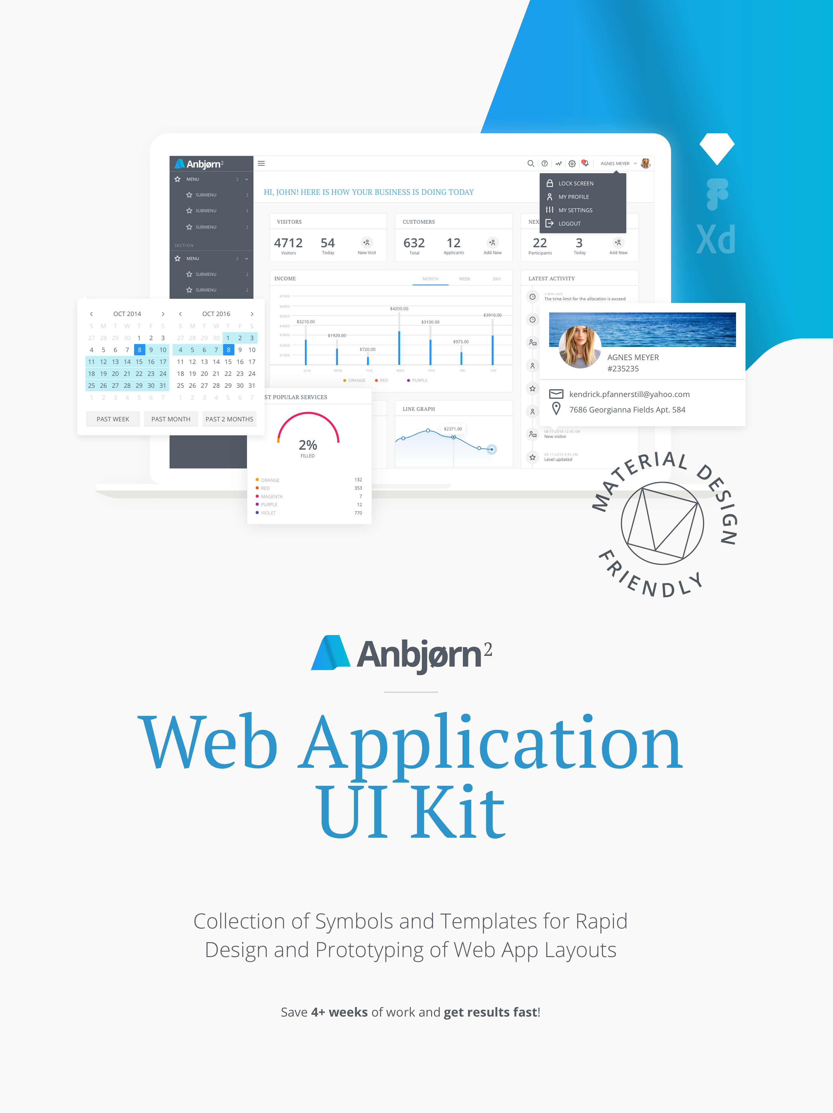 Anbjorn 2 | Web App Rapid Prototype Design UI Kit - 1
